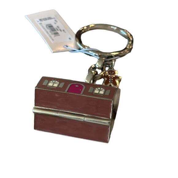 Kate Spade Gingerbread House Keychain Bag Charm Metal - Picture 6 of 7